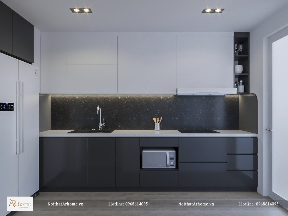 Mẫu thiết kế tủ bếp Laminate hình chữ I