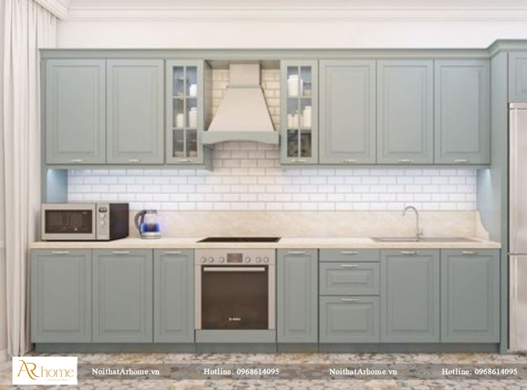 Mẫu bếp tân cổ điển phù hợp với không gian bếp