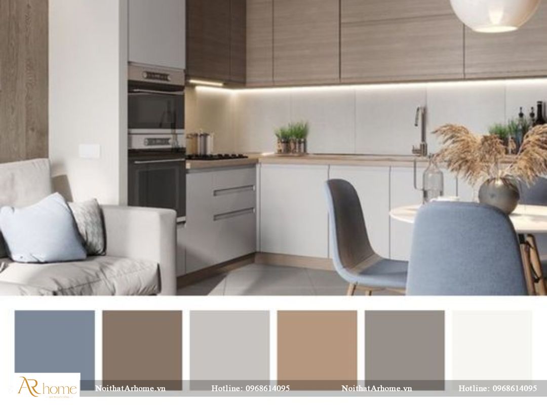 Tủ bếp nhựa PVC phủ Acrylic