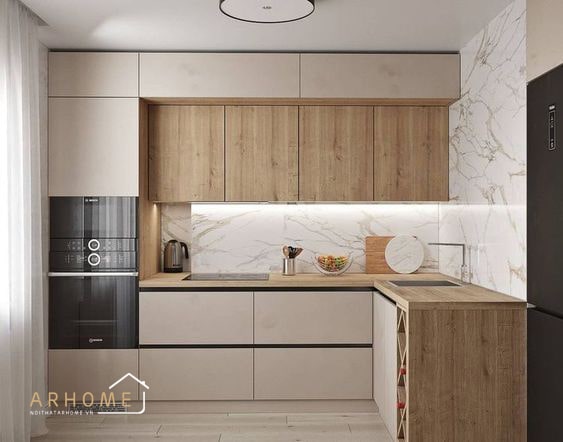 Nhu cầu lựa chọn và sử dụng mẫu tủ bếp chữ L nhỏ đẹp