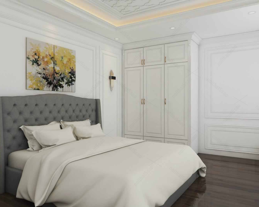 Mẫu giường ngủ phong cách tân cổ điển