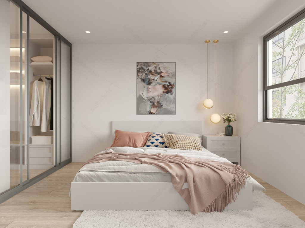 Không nên kê giường ngủ sát dưới cửa sổ