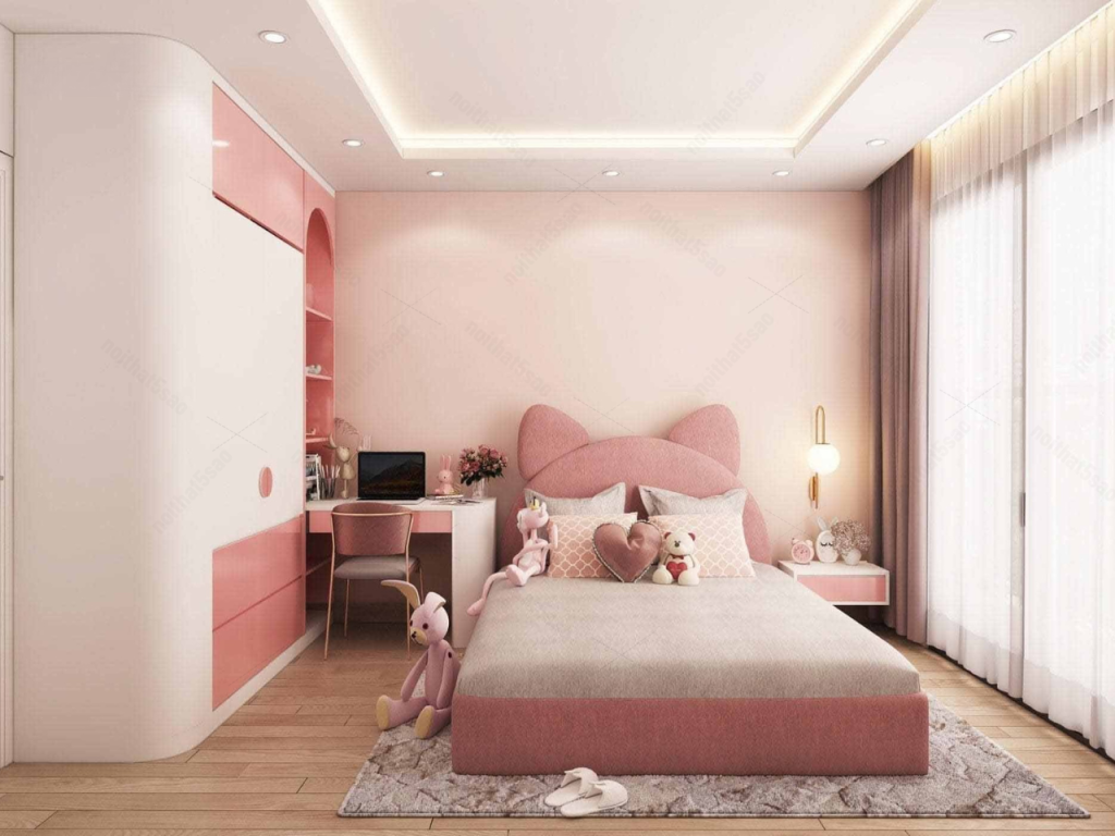 Giường ngủ êm cho trẻ thiết kế đơn giản