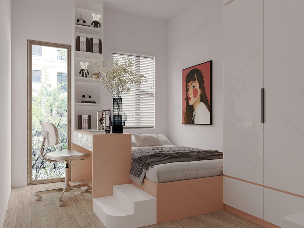 Mẫu giường ngủ gỗ MDF 1m2 đẹp và đơn giản trên thị trường