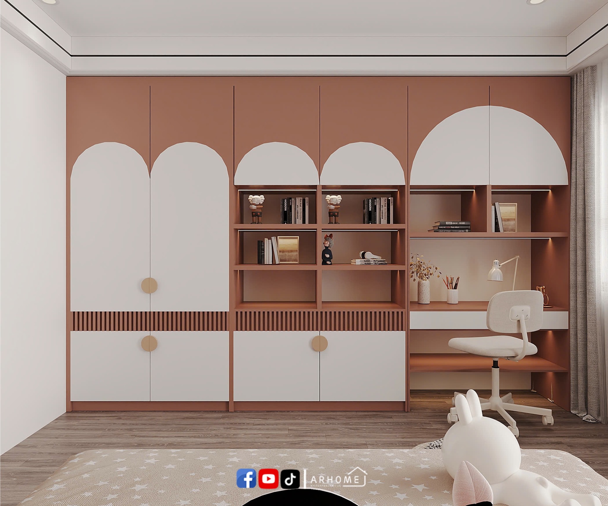 Thiết kế nội thất phòng ngủ bé gái