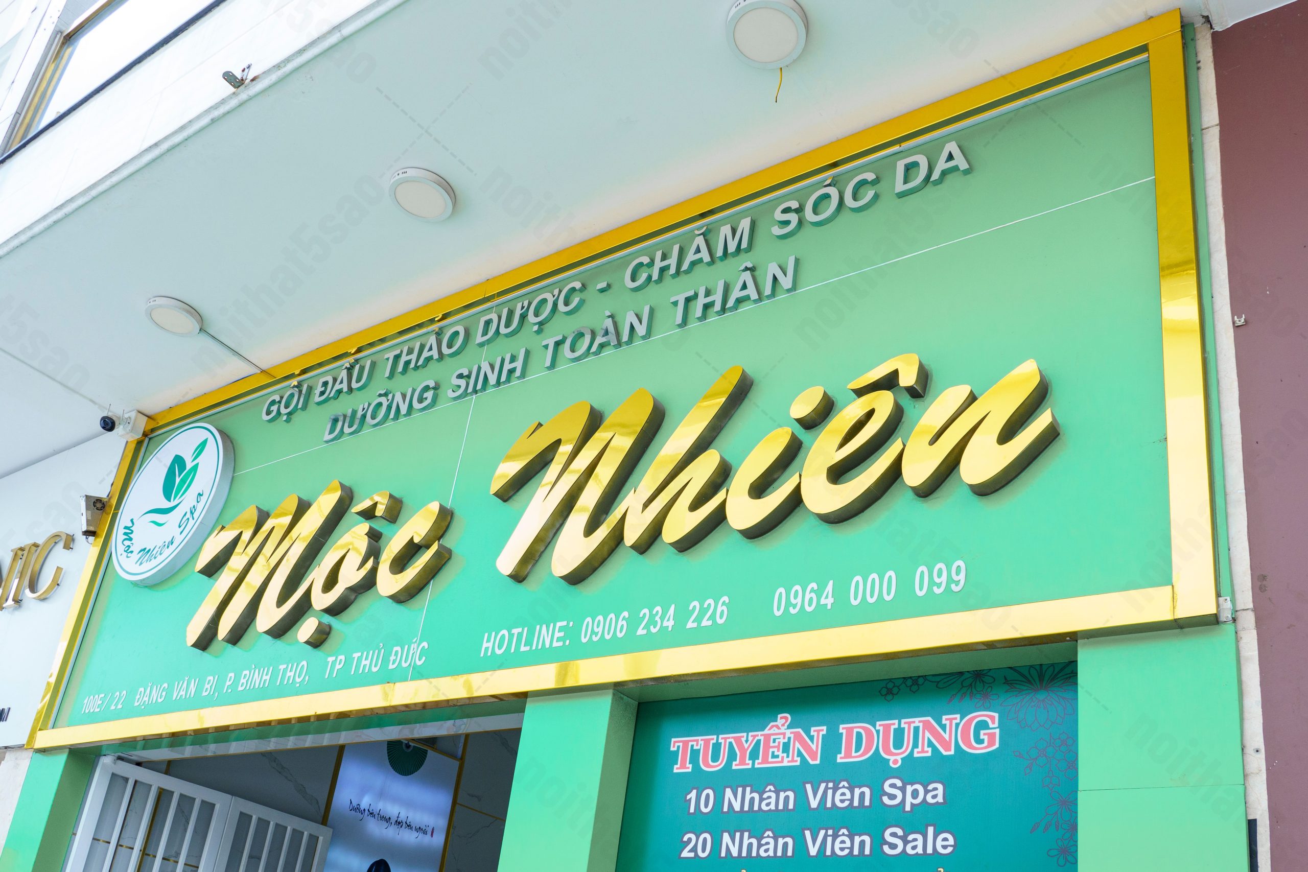 Dự án thiết kế spa chuyên nghiệp - Mộc Nhiên Spa chi nhánh Thủ Đức