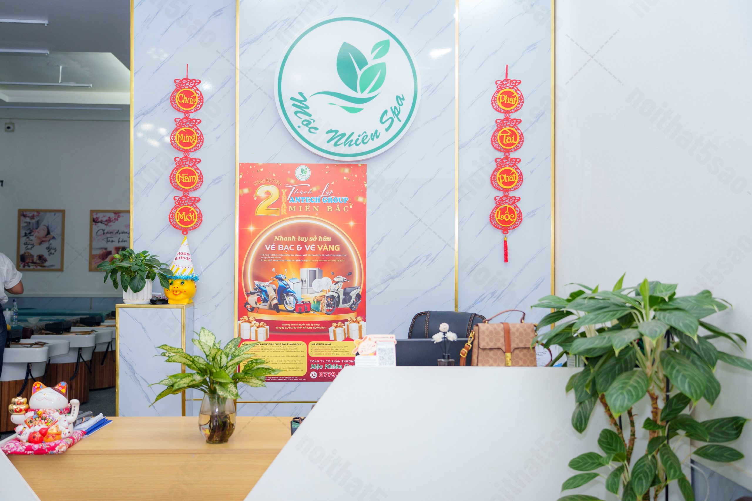 Thiết kế spa dưỡng sinh – Mộc Nhiên Spa Cầu Giấy, Hà Nội