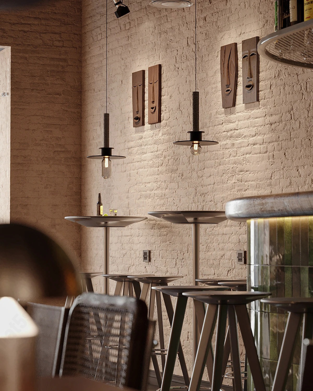 Thiết Kế Quán Cafe Bar Mang Hơi Thở Industrial