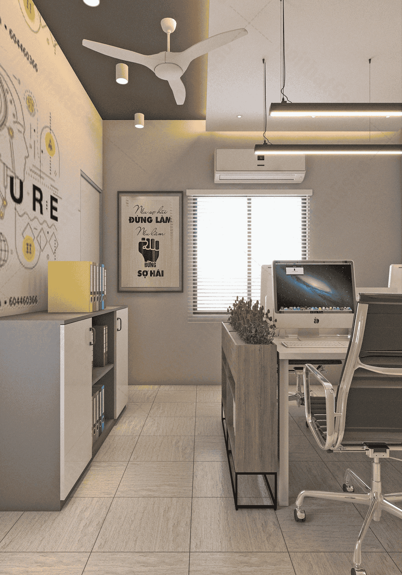 Thiết Kế Văn Phòng Làm Việc 120m2