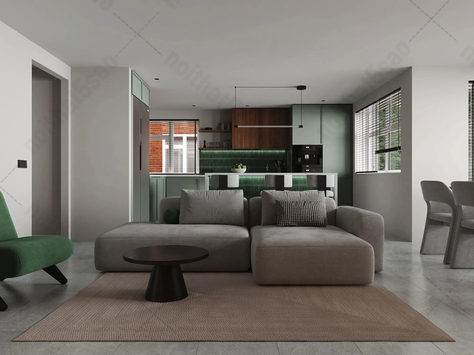 Thiết Kế Nội Thất Căn Hộ 2 Phòng Ngủ Hiện Đại