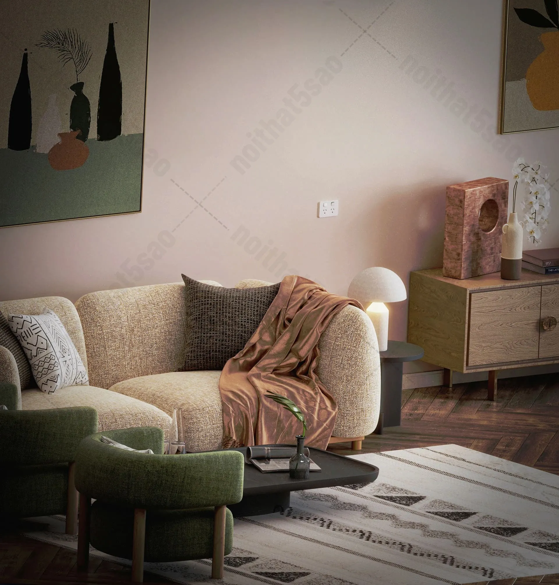 Thiết Kế Nội Thất Căn Hộ 125m2
