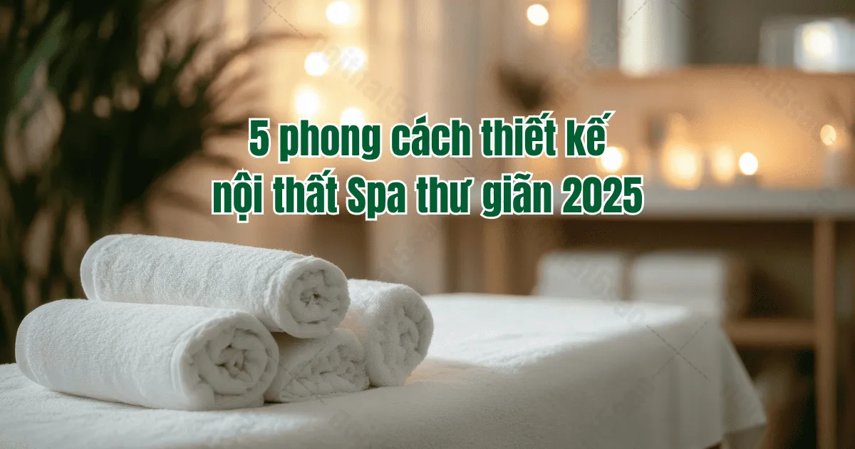 5 phong cách thiết kế nội thất Spa thư giãn 2025